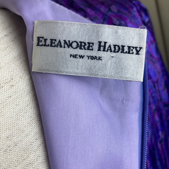 Vintage 80s Paisley Pleated Belted Midi Dress Sz 10 - Picture 11 of 12